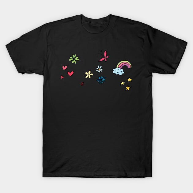 attributes Hearts & Butterfly T-Shirt by holidaystore